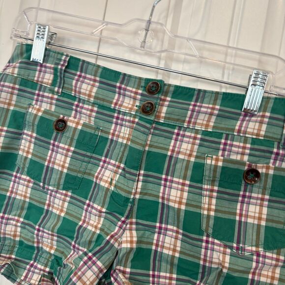 New York & Company‎ Green Plaid Shorts Size 10 - Picture 3 of 6
